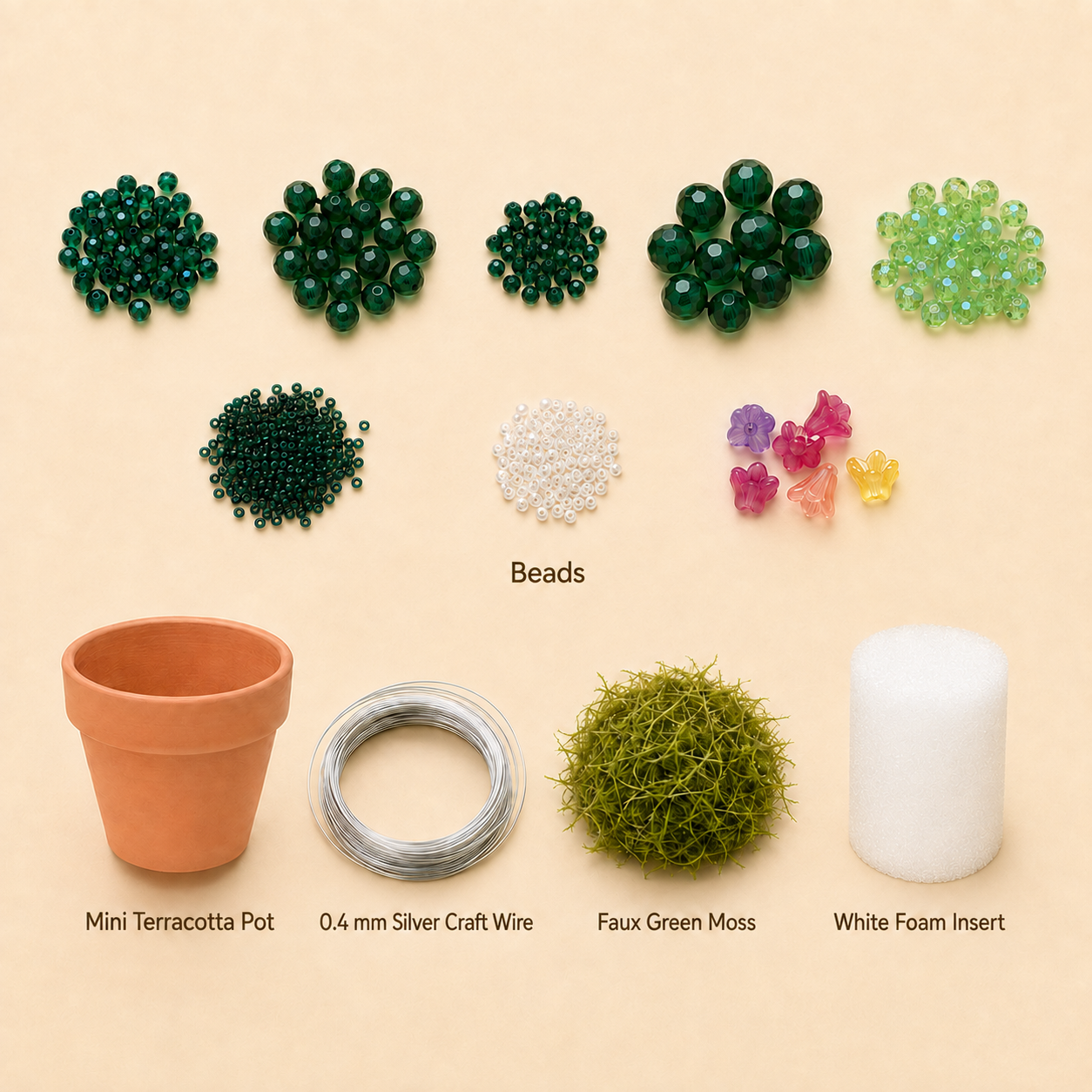 Enchanted Garden Beaded Plant Suncatcher – DIY Kit or Finished Piece
