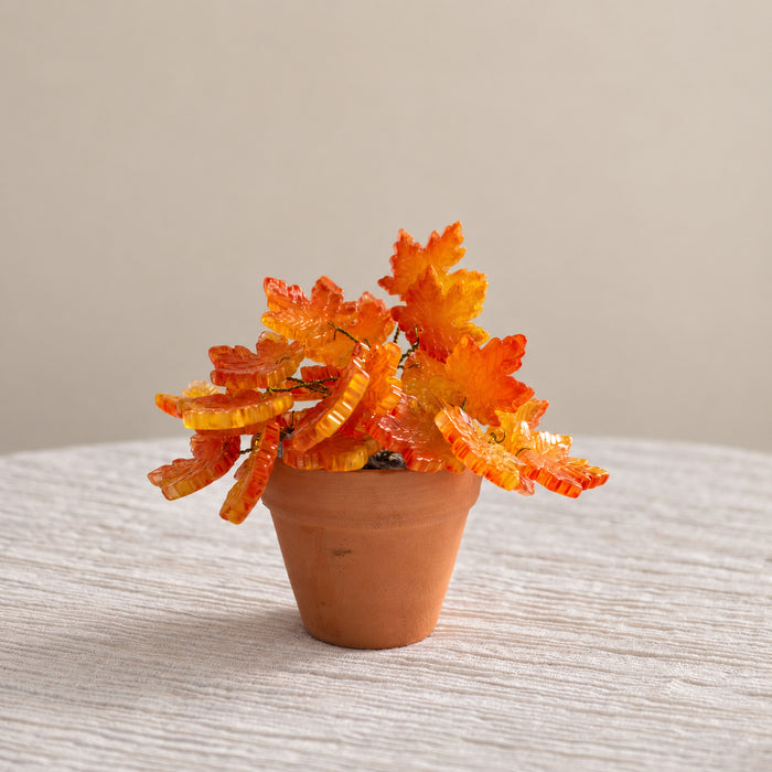 Autumn Maple Autumn Mini Beaded Plant Fridge Magnet