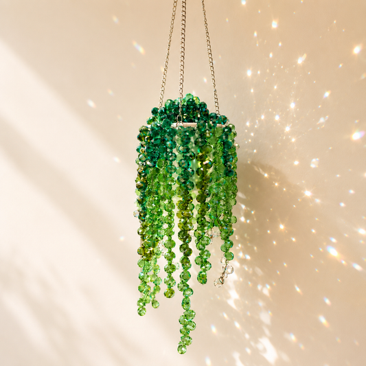 Extra-Full Beaded Plant Suncatcher: More Beads, More Sparkle
