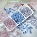10mm Glass Plum Blossom Beads – 50 Pieces