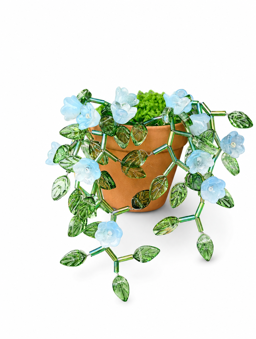Mini beaded plant magnet collection with finished piece options