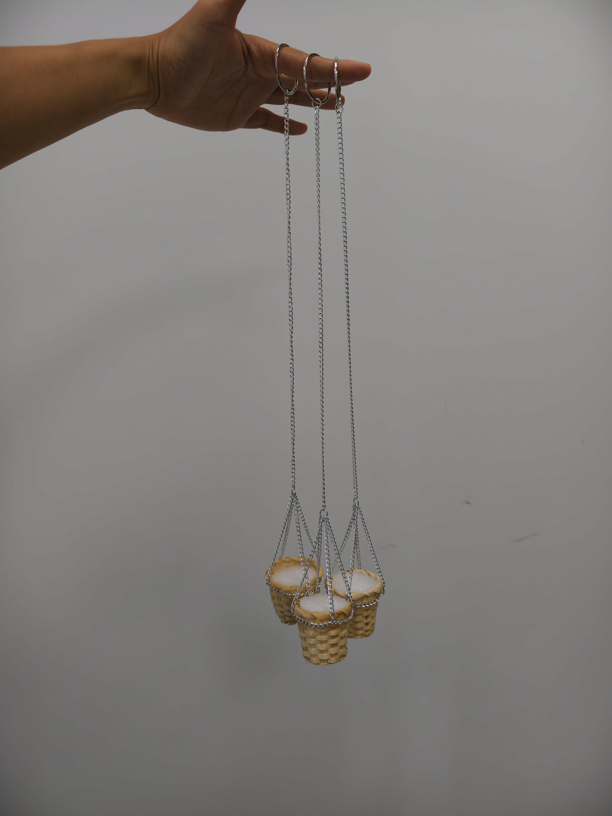 Hanging basket base supplies for crystal bead craft projects
