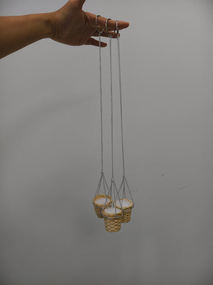 Hanging basket base supplies for crystal bead craft projects