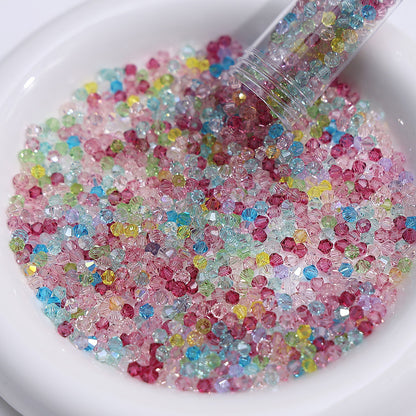 Candy Rainbow mix of 4mm faceted crystal glass bicone beads, 200 pieces per pack