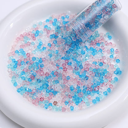 Mint Blue mix of 4mm faceted crystal glass bicone beads, 200 pieces per pack
