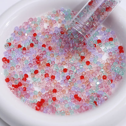Pink Lavender Mint mix of 4mm faceted crystal glass bicone beads, 200 pieces per pack
