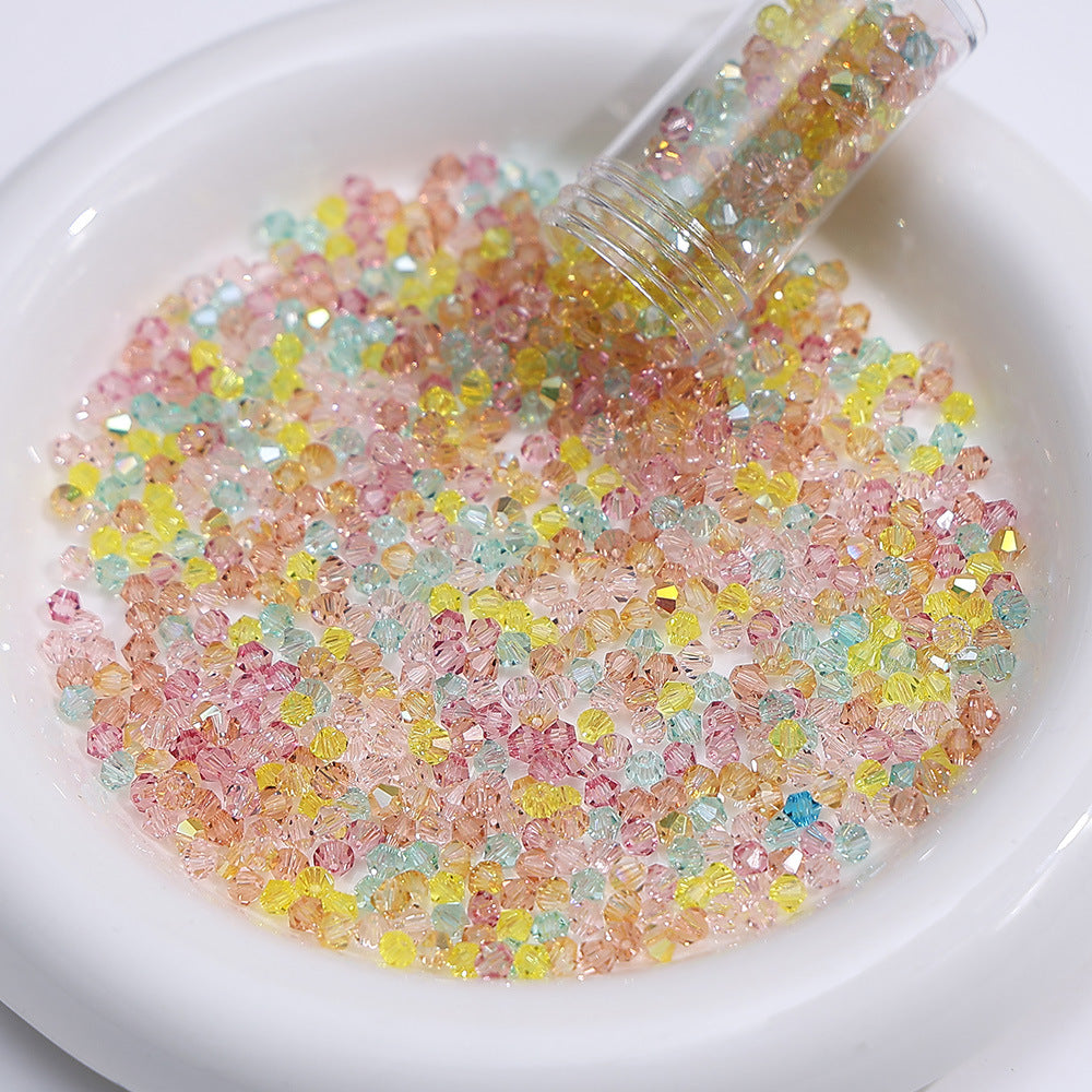 Spring Meadow mix of 4mm faceted crystal glass bicone beads, 200 pieces per pack