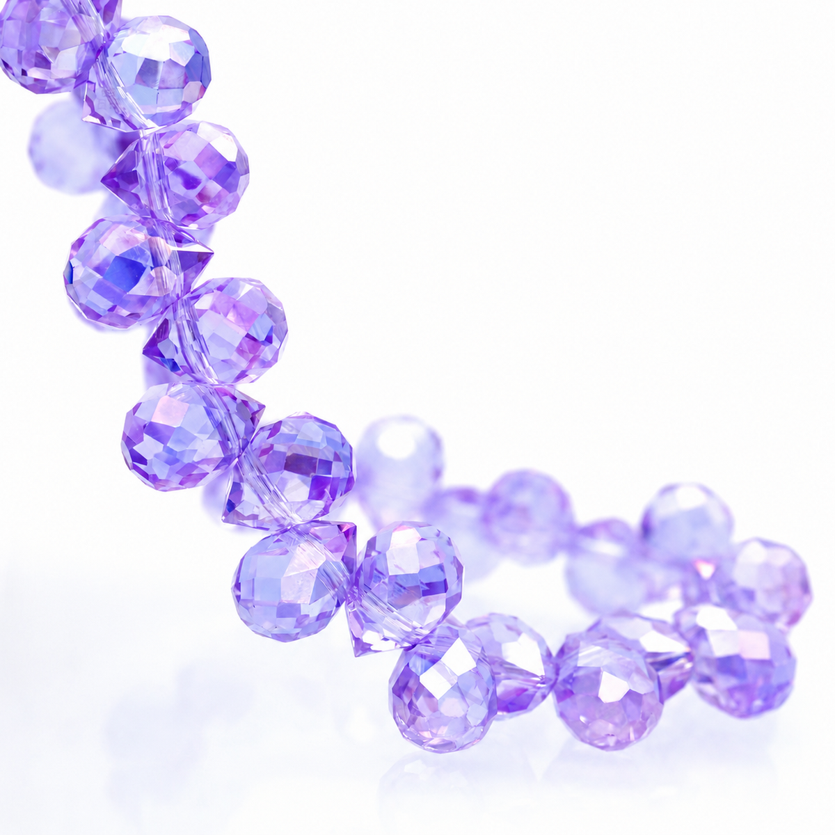 8mm faceted purple crystal glass teardrop beads for suncatchers