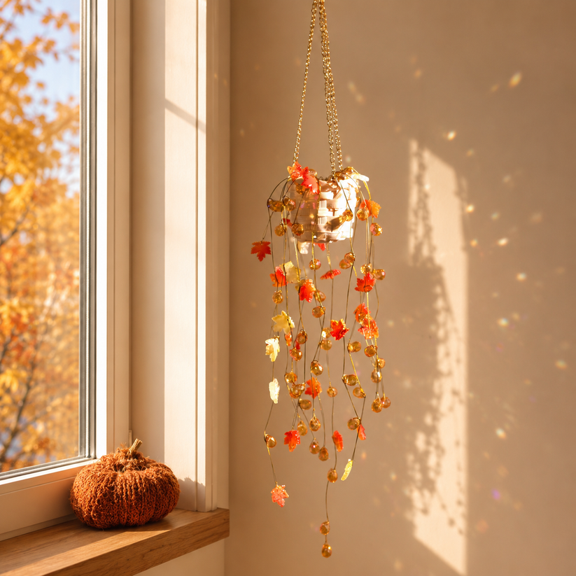 How to make a Autumn Beaded Hanging Plant Suncatcher
