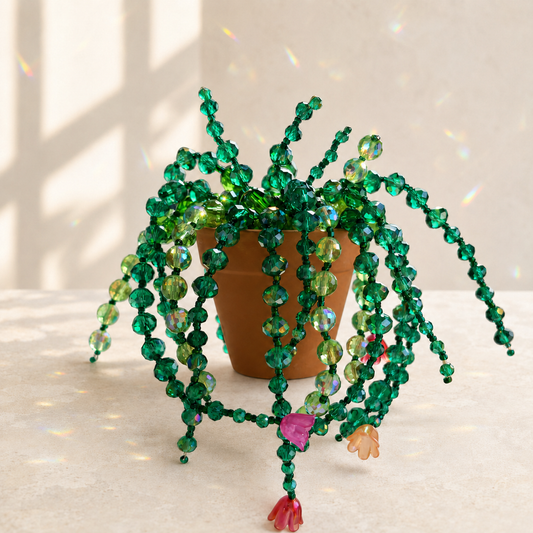 Enchanted Garden Beaded Plant Suncatcher – DIY Kit or Finished Piece