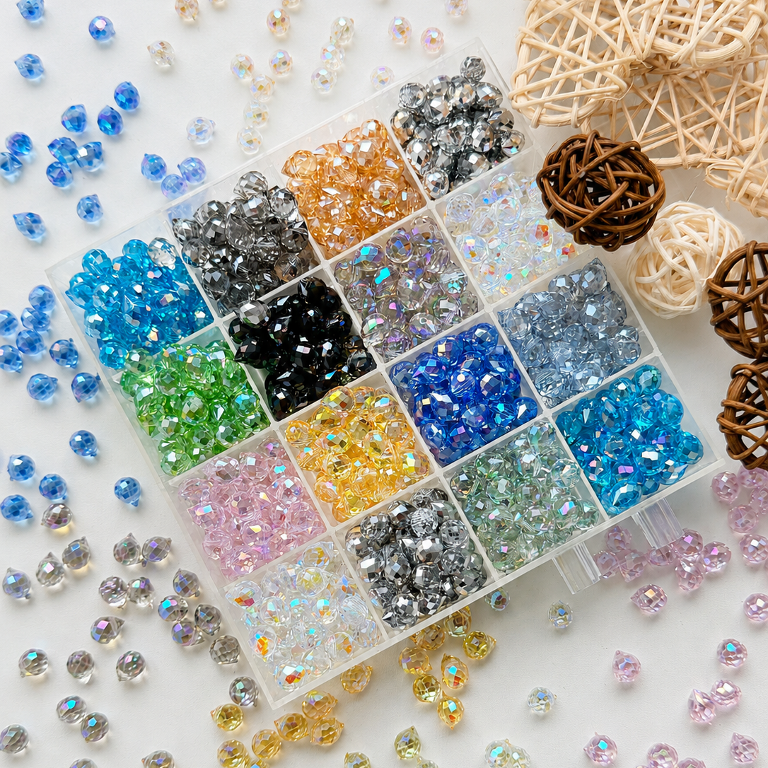Colorful glass beads for customizing beaded plants