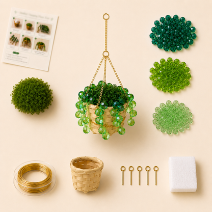 Mini Beaded Plant Car Charm DIY Kit