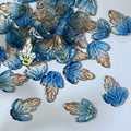 Chrysanthemum Leaf Glass Beads – 19 × 26 mm, 50 Pieces