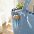 Cloud & Crystal Rain Beaded Charm
