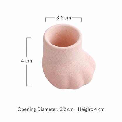 Pink mini cat paw pot dimensions 3.2 cm opening and 4 cm height