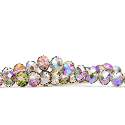 K9 faceted crystal glass rondelle beads in Phantom Purple - sold by the strand