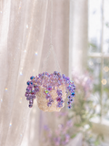 Mini Purple Beaded Plant Car Charm