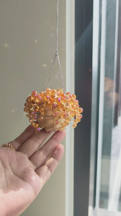 Mini Beaded Plant Car Charm