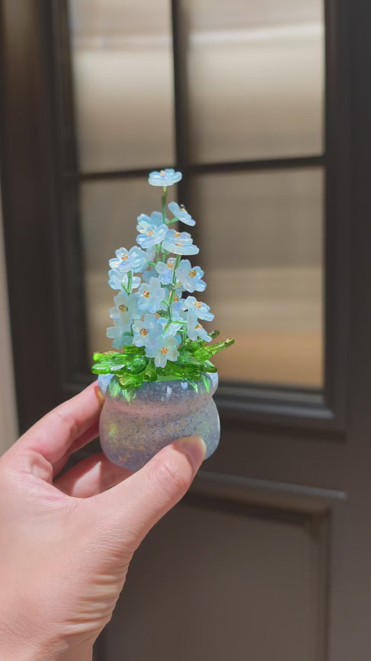 Blue Forget-Me-Not Beaded Plant