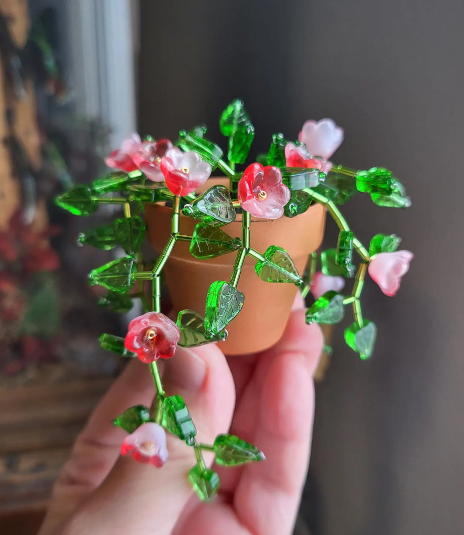 Beaded Plant Fridge Magnet – DIY Kit or Finished Piece