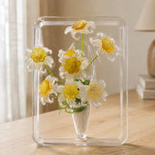 White Daffodil Beaded Flower Display